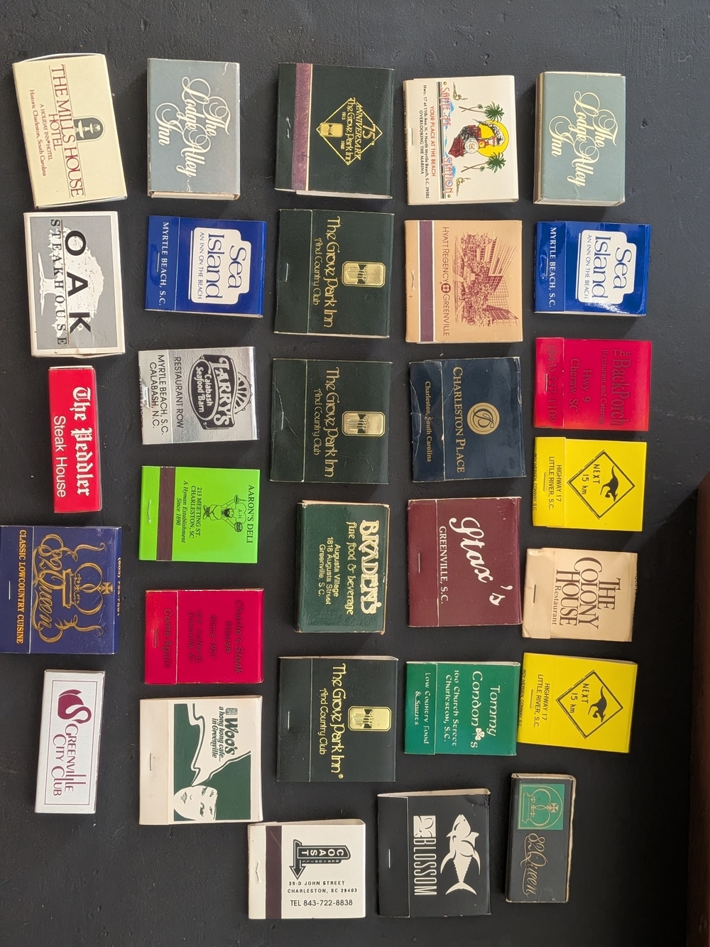 Vintage Matchbook Collection Lot (25+) - SC & NC Ephemera